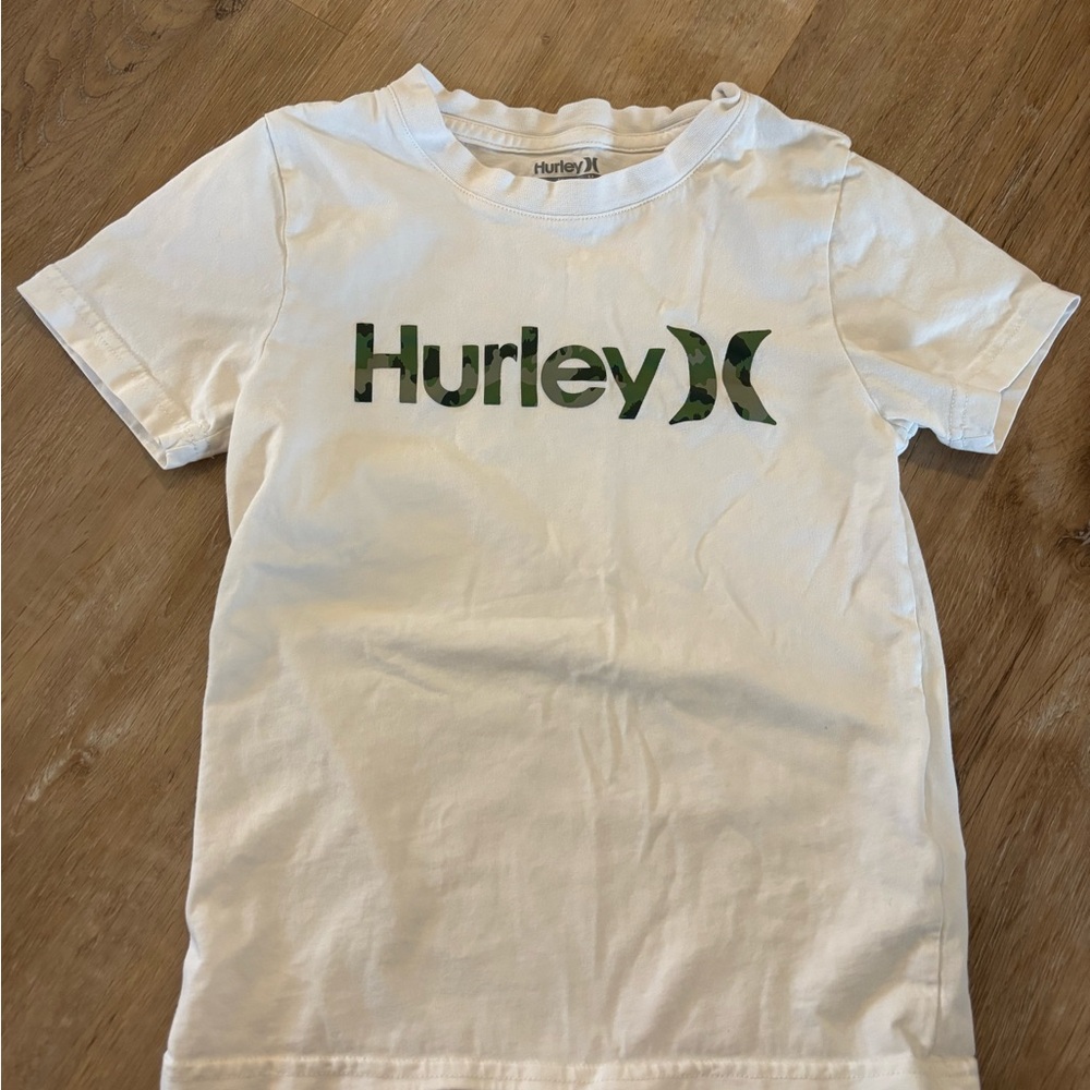Hurley White Short Sleeve Tee with Logo
